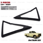 ชุด ยางสามเหลี่ยมขอบกระจก ข้างซ้าย+ขวา 2 ชิ้น สีดำ สำหรับ Datsun/Nissan 1300 521 521 ปี 1966-1972